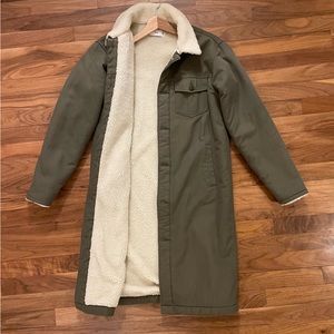 TNA NWOT Army Sherpa Shirt Jacket